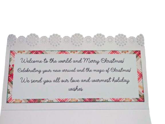 Personalised Baby's 1st Christmas Cash / Money Wallet - Vintage Santa & Name - Image 6