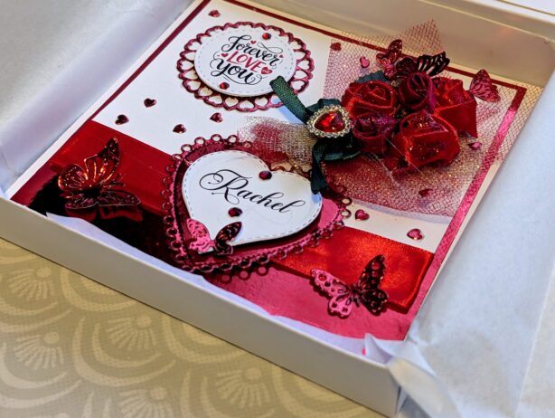 Luxury Personalised 3D Valentine’s Day Red Boxed Card