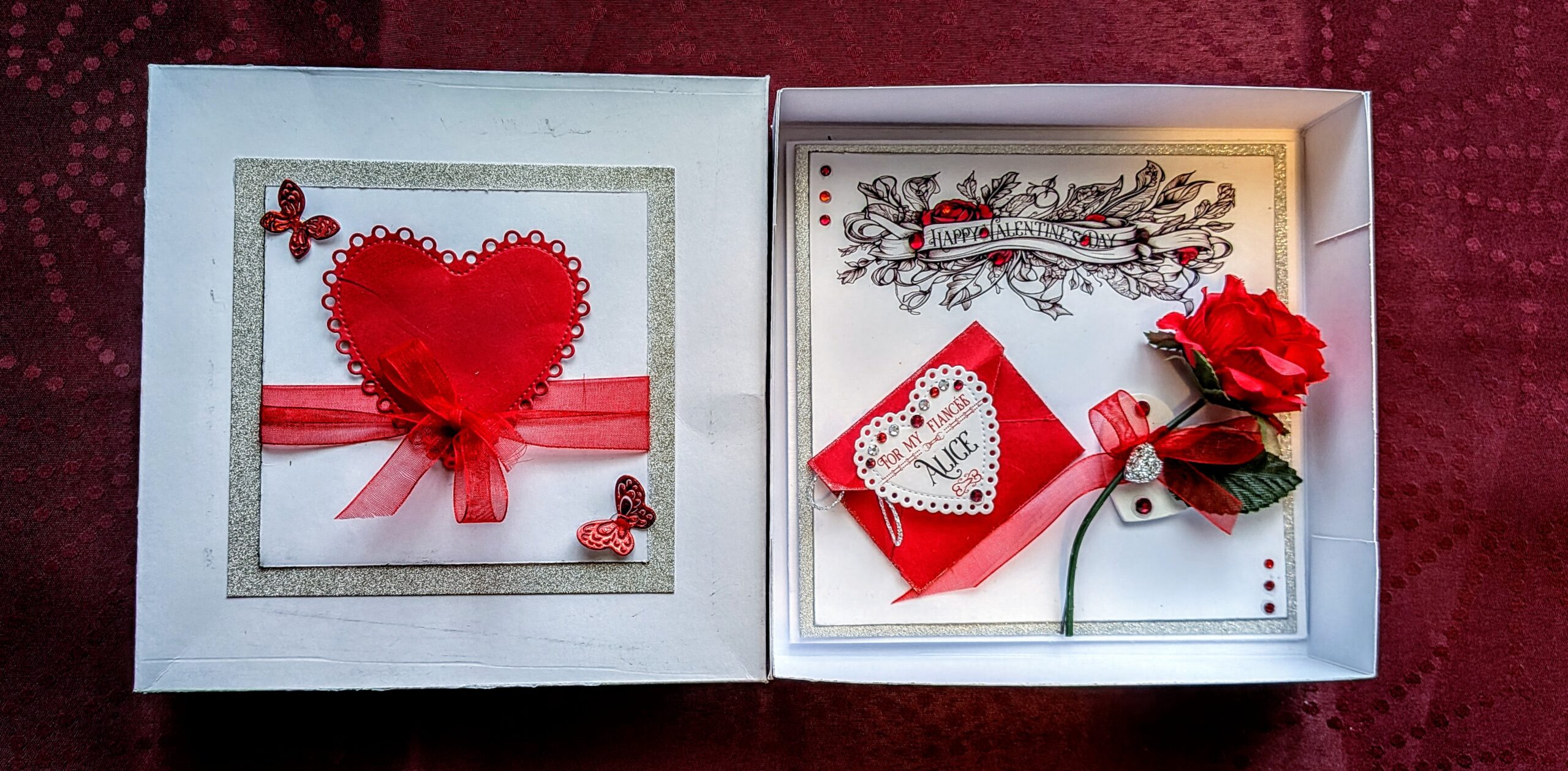 Personalised Luxury Boxed Valentine's Card