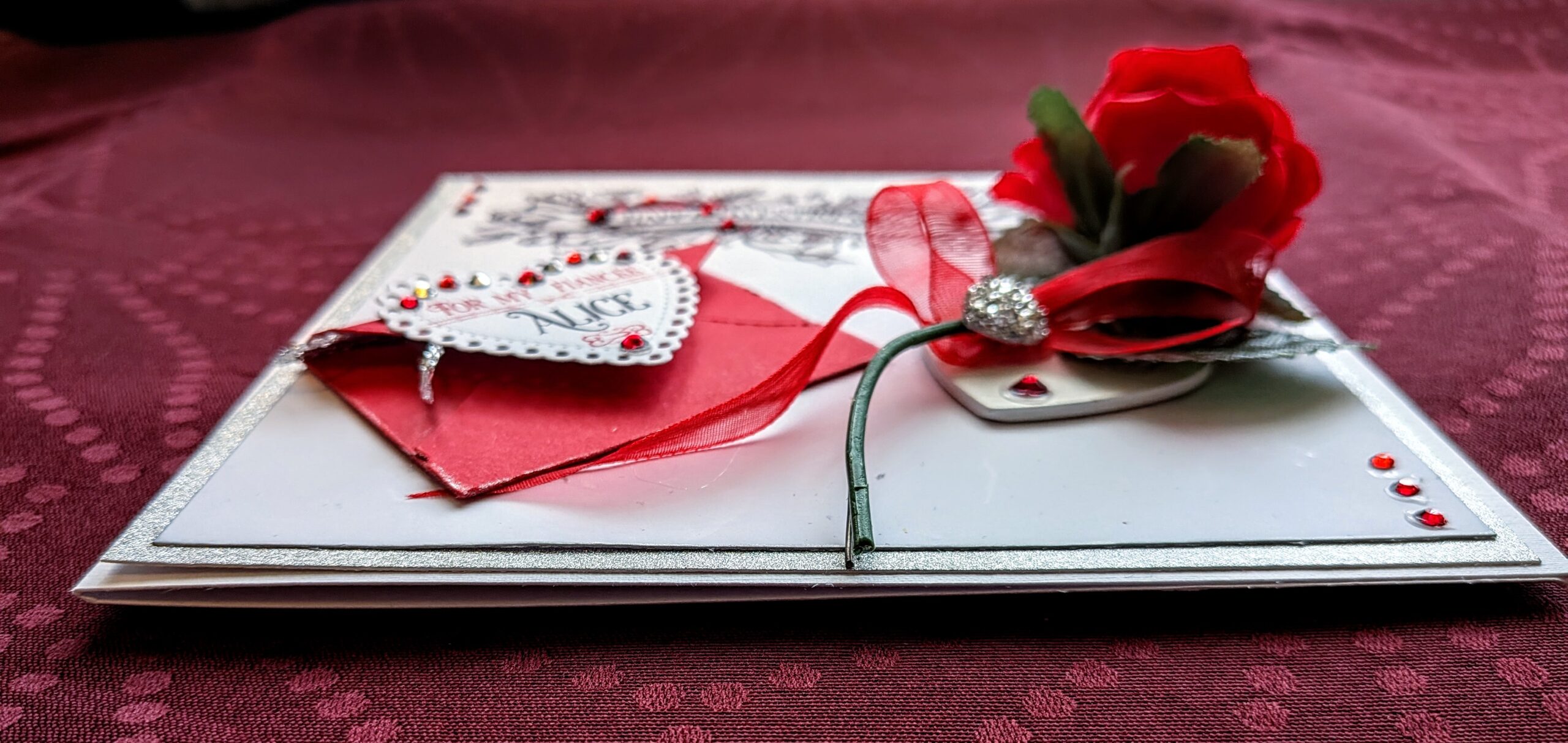 Luxury Personalised 3D Red Rose Boxed Card "The Heart's Secret" - Image 7