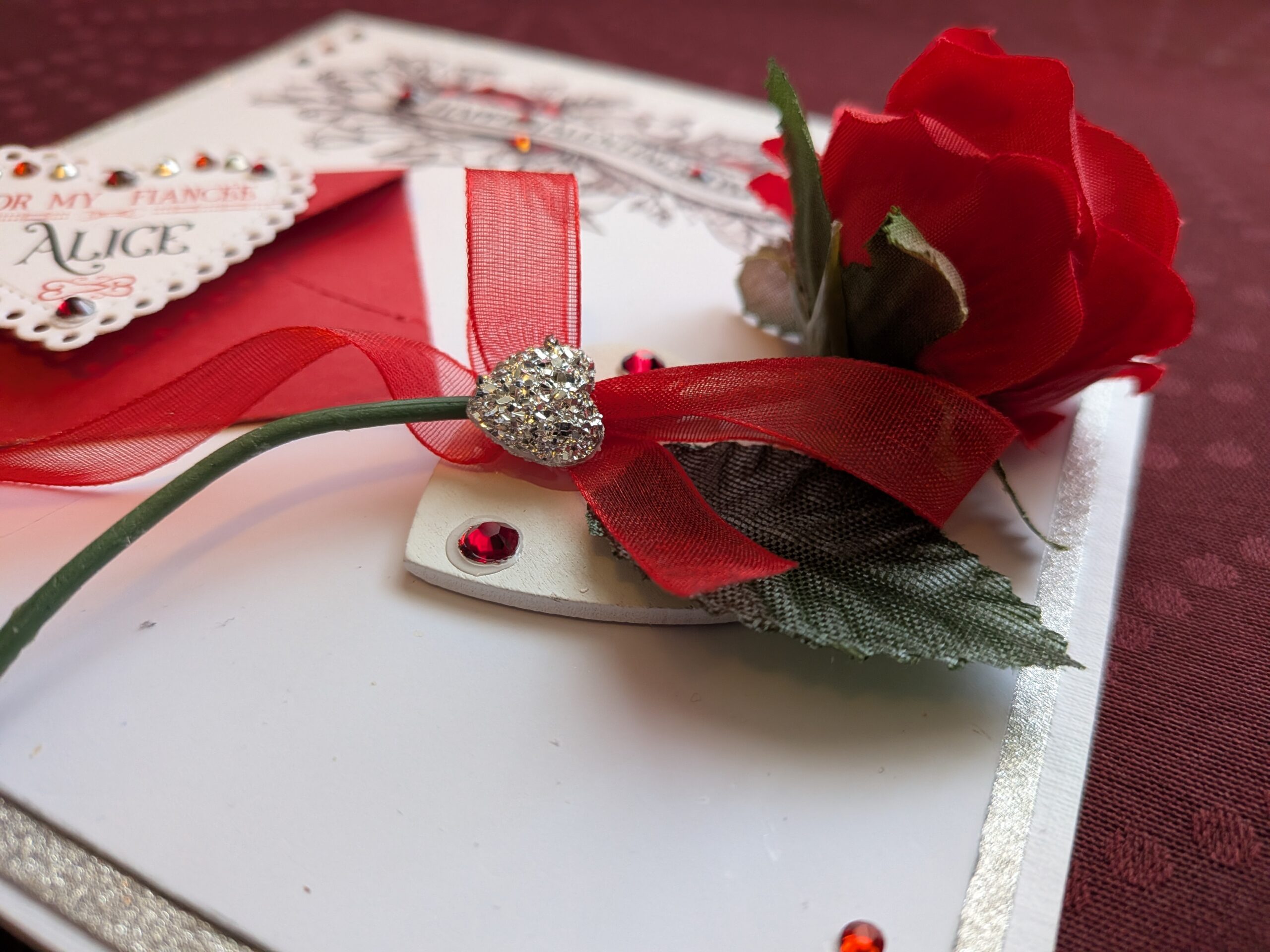 Luxury Personalised 3D Red Rose Boxed Card "The Heart's Secret" - Image 4