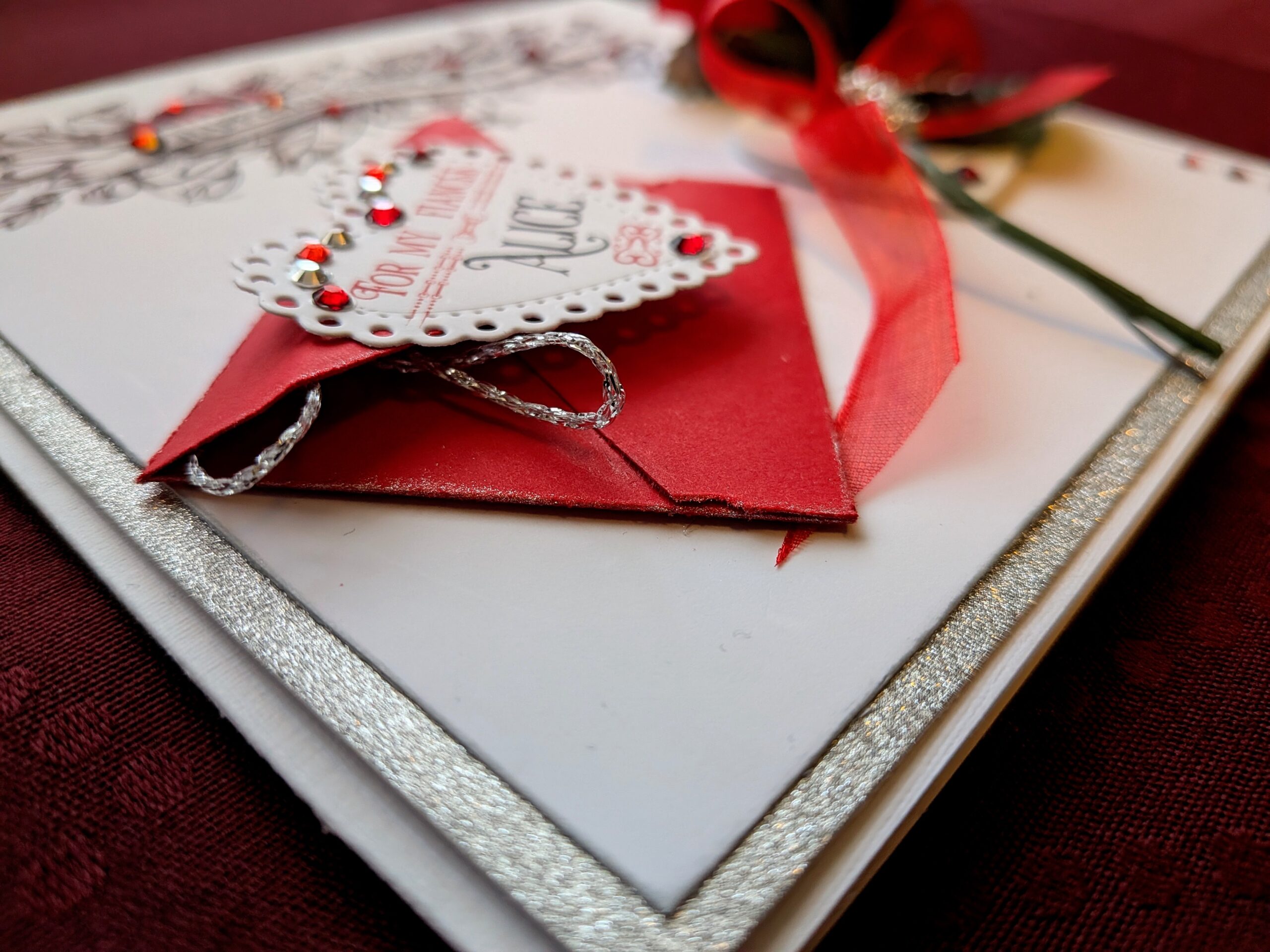 Luxury Personalised 3D Red Rose Boxed Card "The Heart's Secret" - Image 8