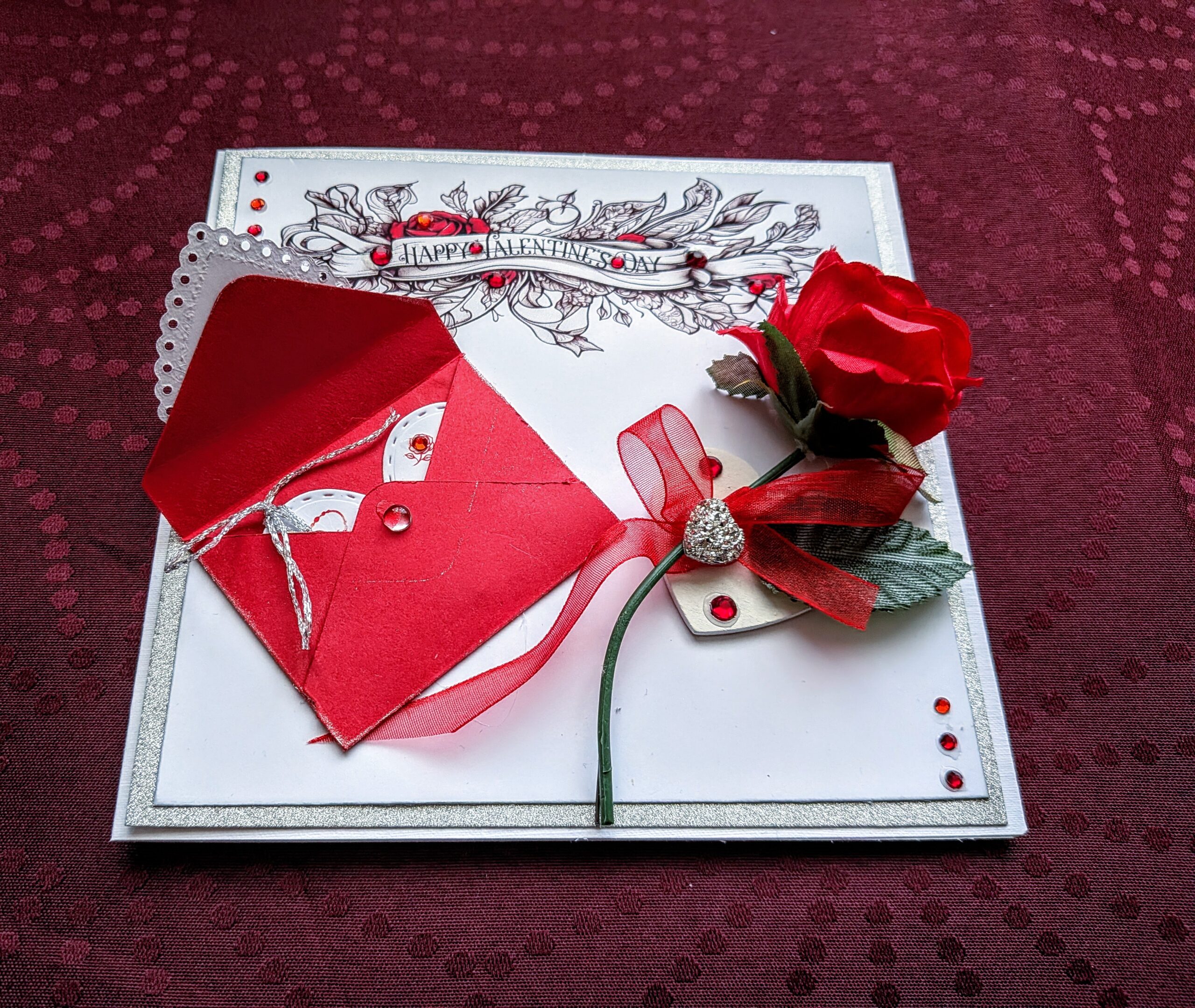 Luxury Personalised 3D Red Rose Boxed Card "The Heart's Secret" - Image 11