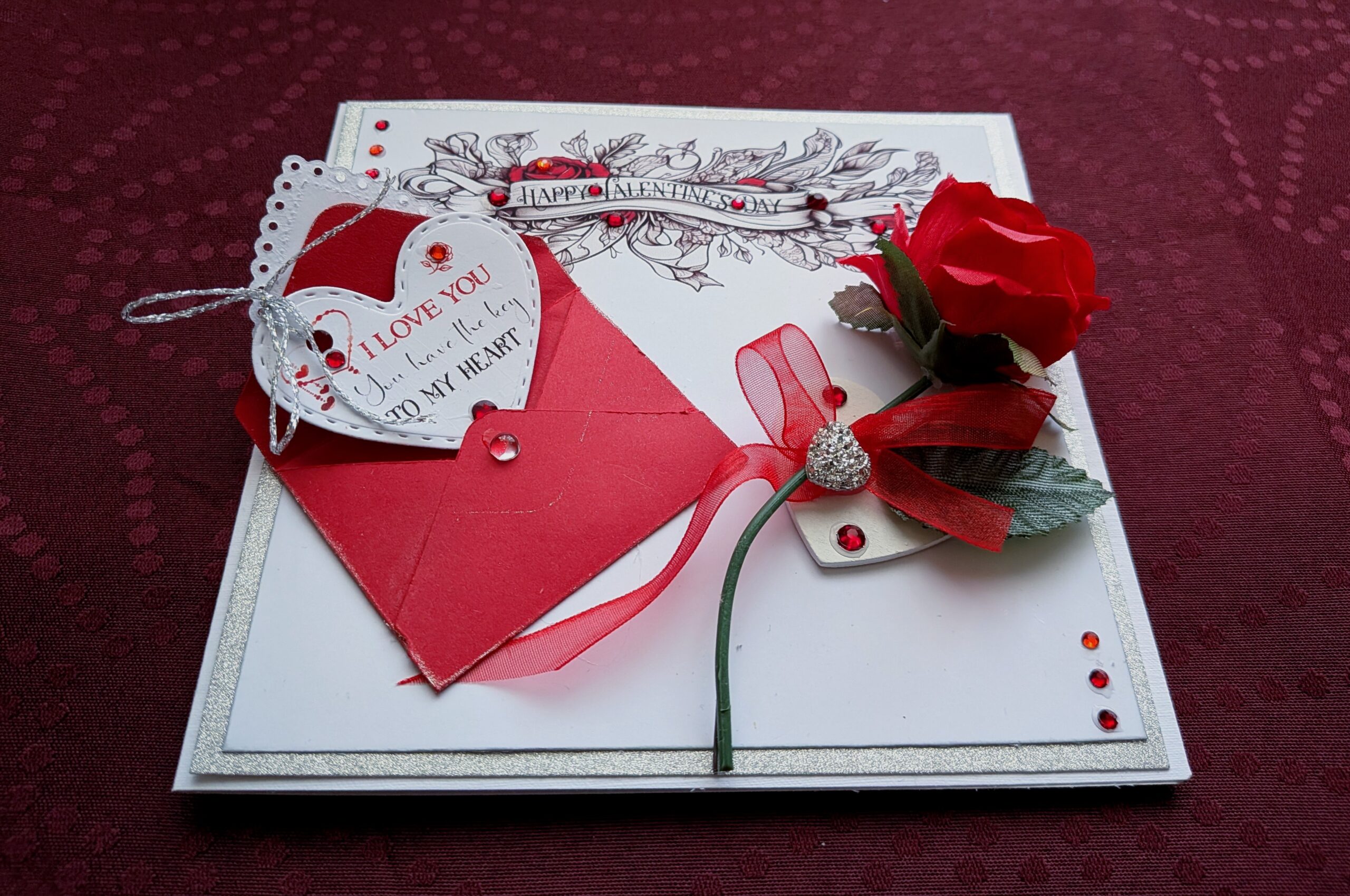 Luxury Personalised 3D Red Rose Boxed Card "The Heart's Secret" - Image 12