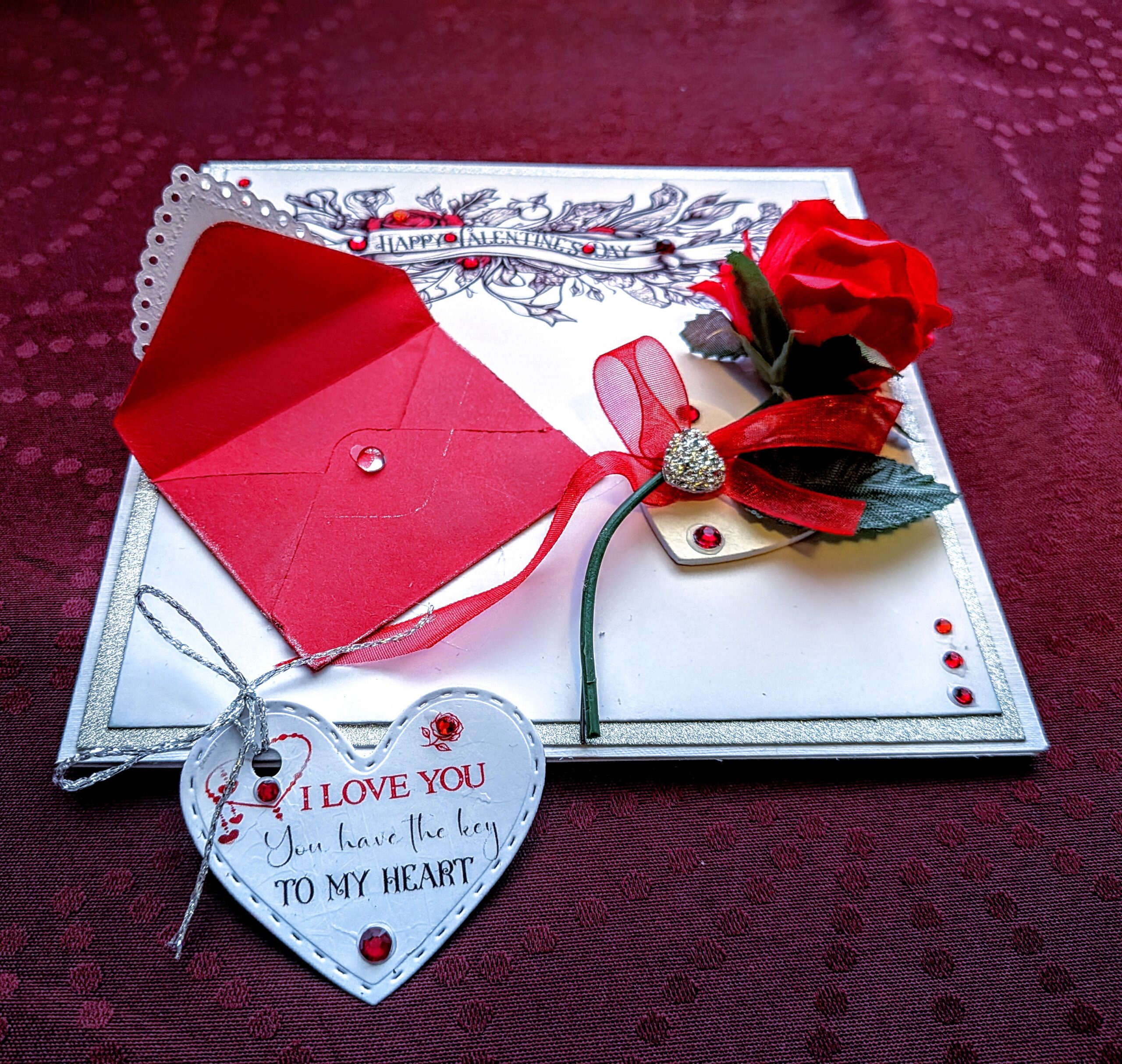 Luxury Personalised 3D Red Rose Boxed Card "The Heart's Secret" - Image 15