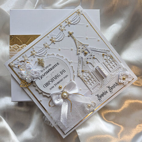 Luxury boxed christening day card