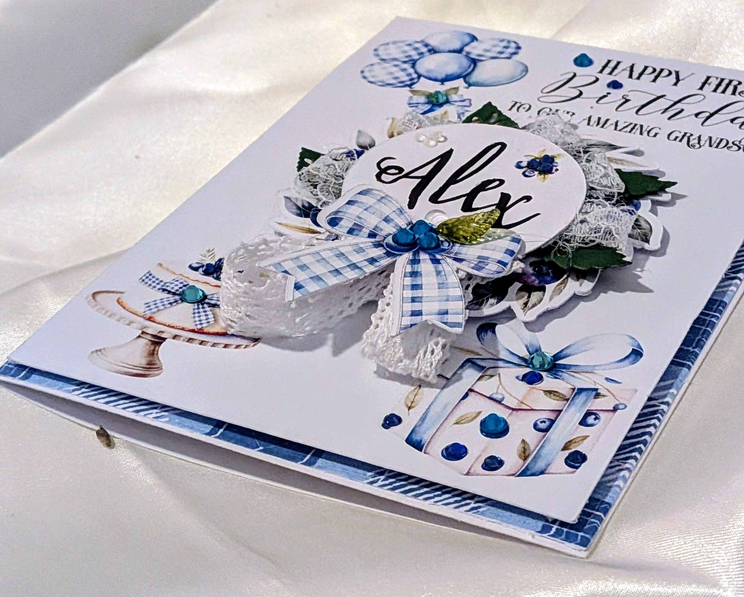 Personalised Blueberry Boys Card - Any Age, Name, Relation-Son, Grandson, Nephew - Image 5