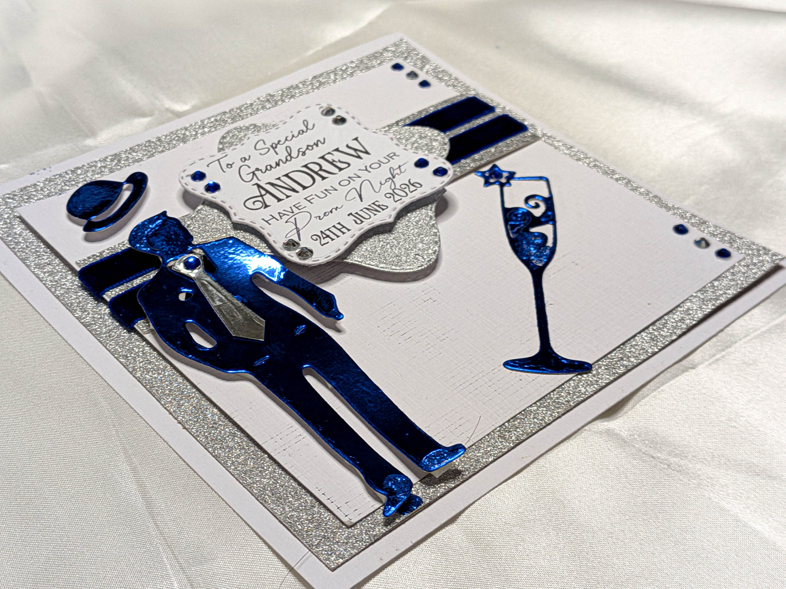 Prom Graduation Card for Him–Luxury Personalised Handmade Keepsake Son Grandson - Image 16