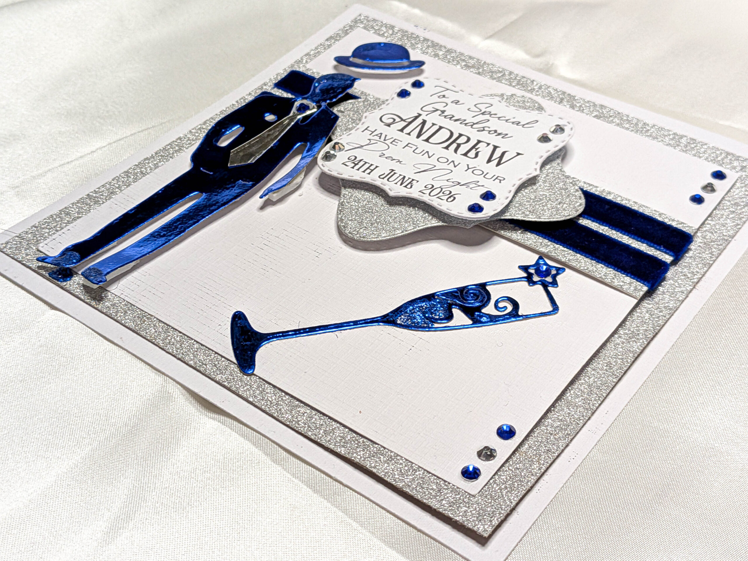 Prom Graduation Card for Him–Luxury Personalised Handmade Keepsake Son Grandson - Image 15