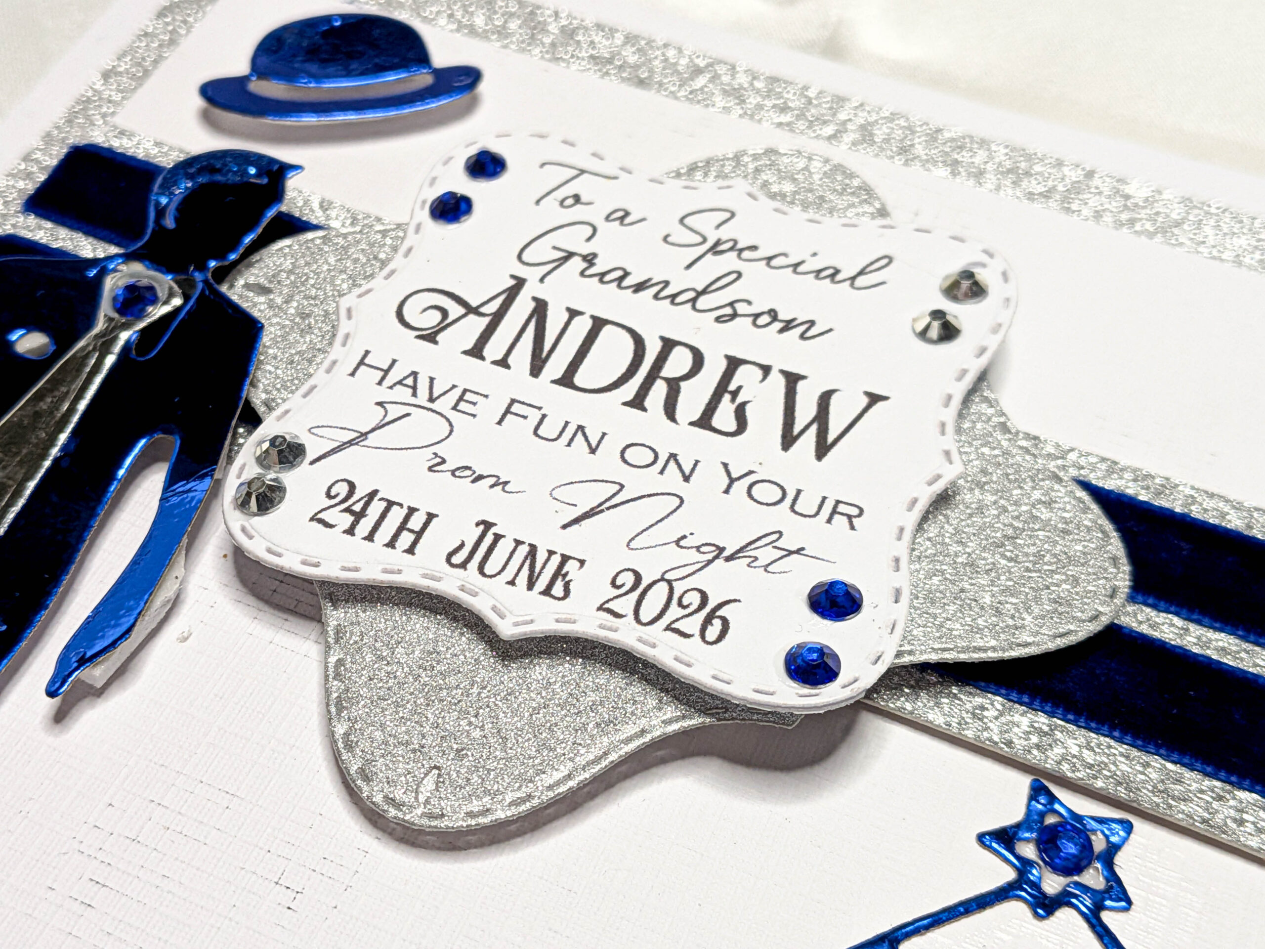 Prom Graduation Card for Him–Luxury Personalised Handmade Keepsake Son Grandson - Image 14