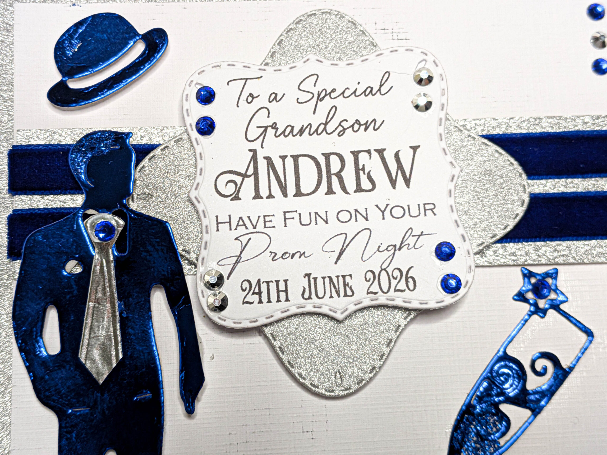 Prom Graduation Card for Him–Luxury Personalised Handmade Keepsake Son Grandson - Image 13