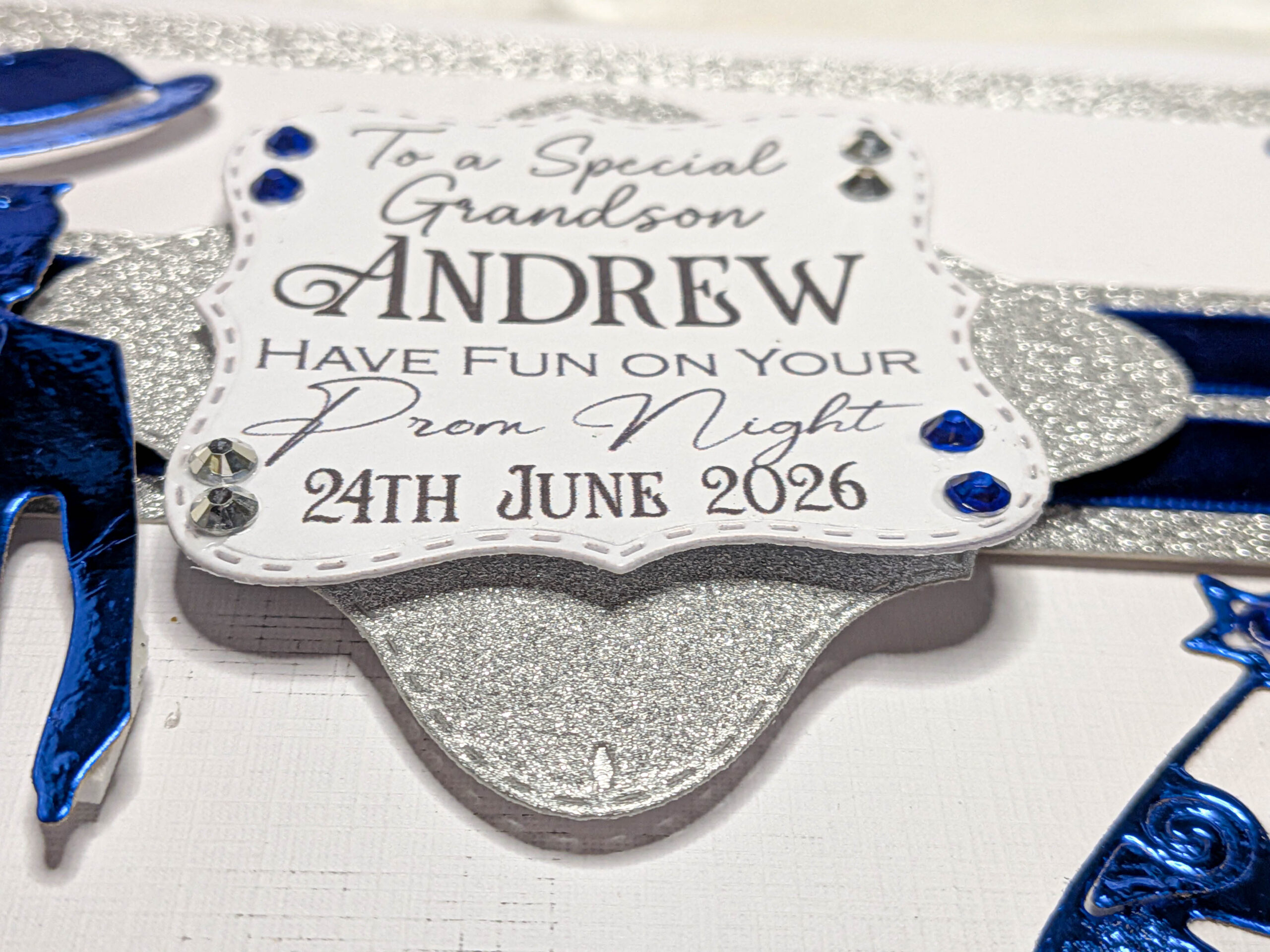 Prom Graduation Card for Him–Luxury Personalised Handmade Keepsake Son Grandson - Image 11