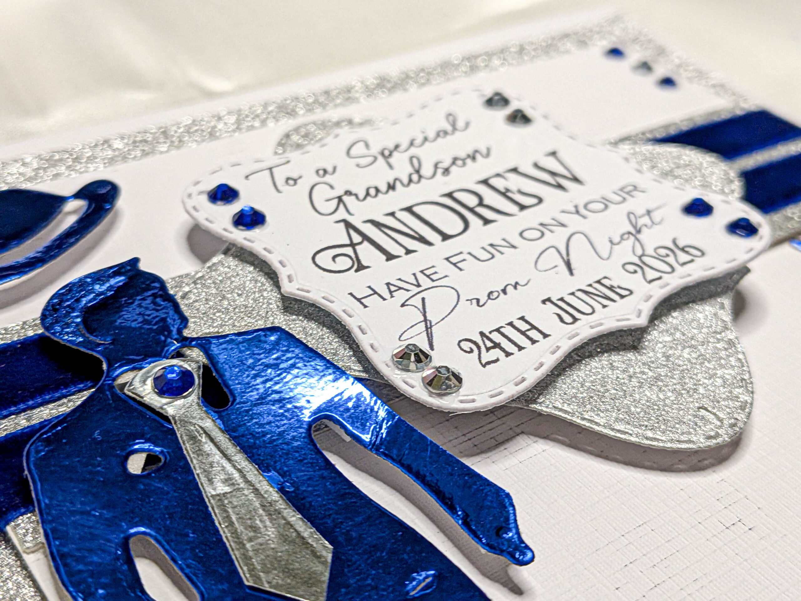 Prom Graduation Card for Him–Luxury Personalised Handmade Keepsake Son Grandson - Image 10