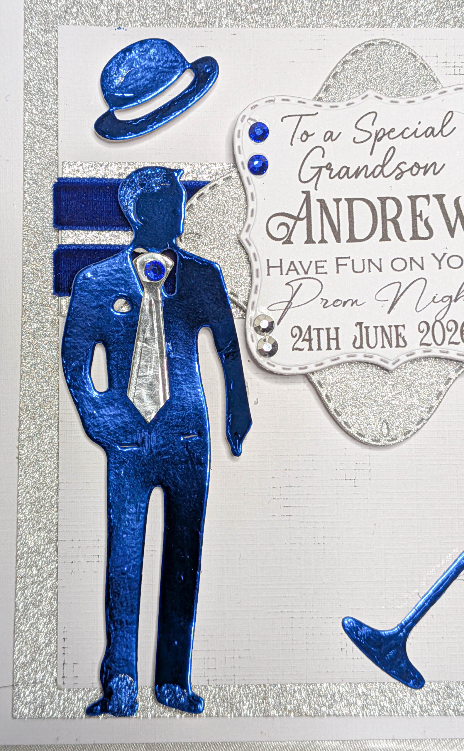 Prom Graduation Card for Him–Luxury Personalised Handmade Keepsake Son Grandson - Image 9
