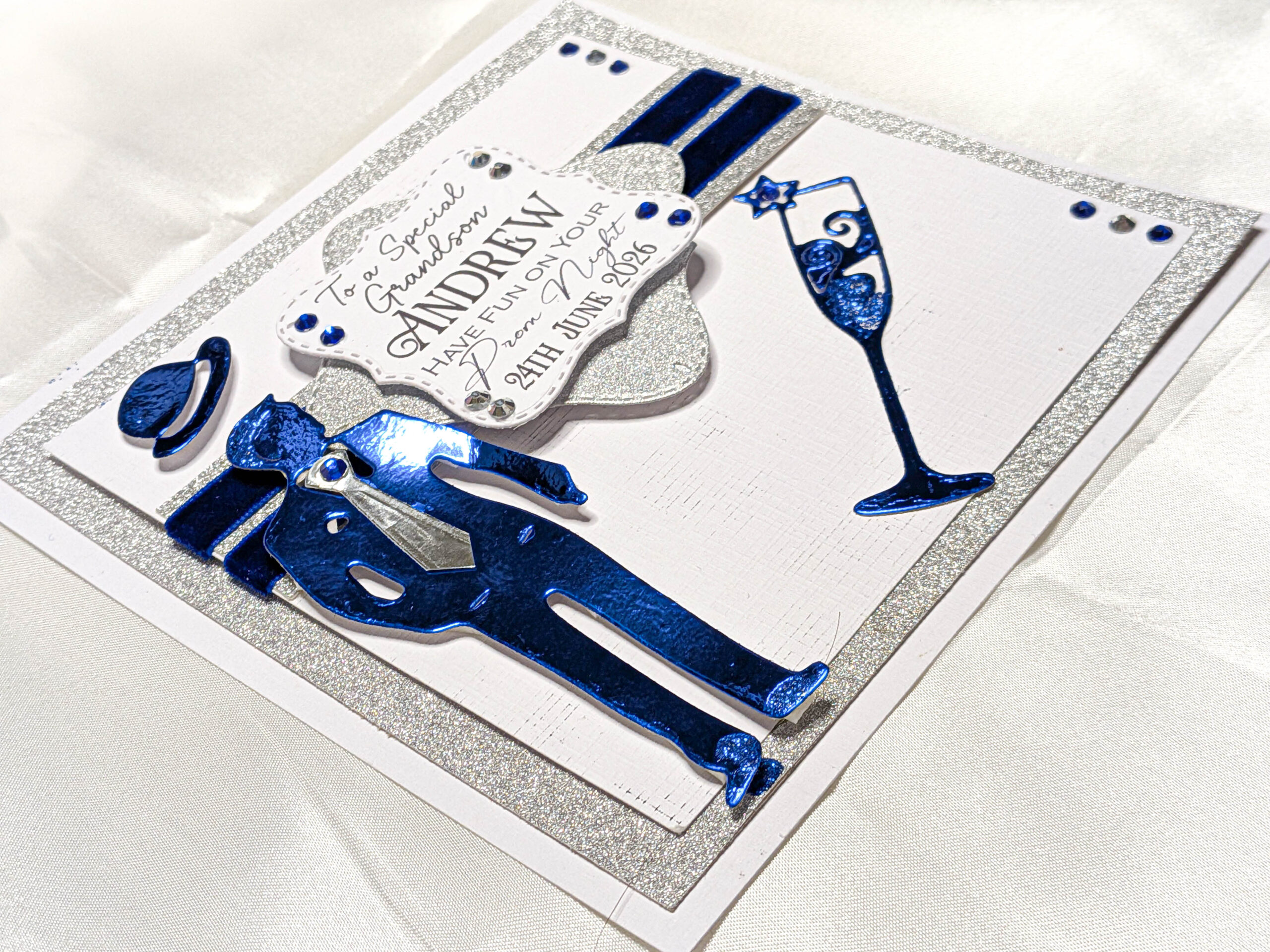 Prom Graduation Card for Him–Luxury Personalised Handmade Keepsake Son Grandson - Image 5