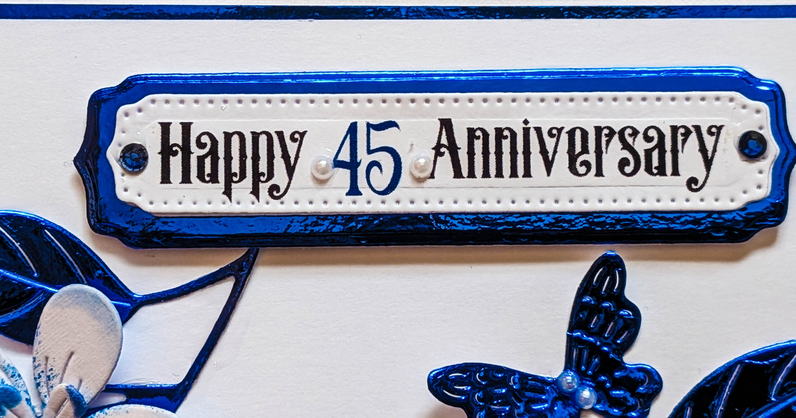 Handmade Personalised 3D Card Sapphire Blue Heart Gem for Anniversary, Birthday - Image 12