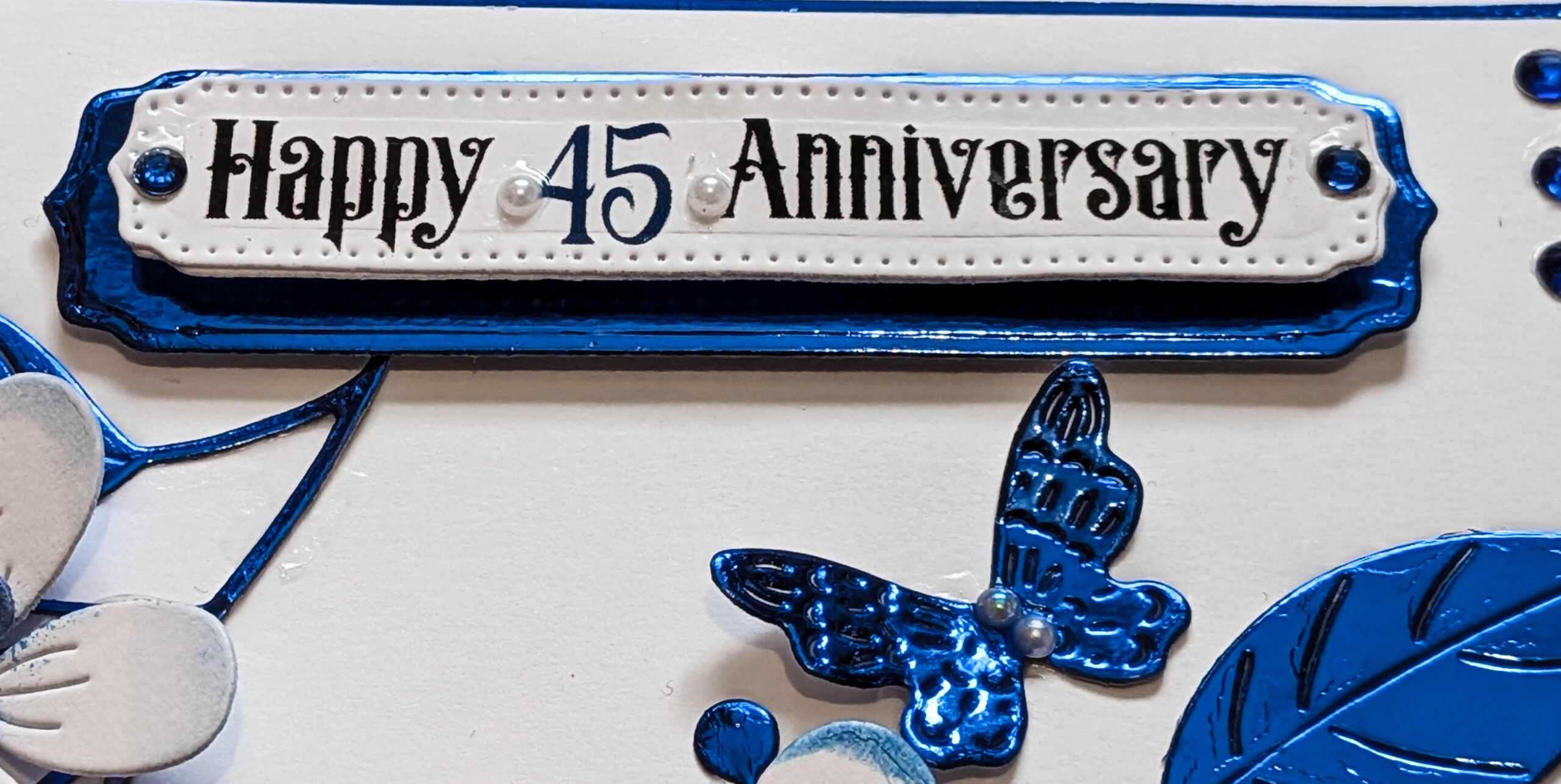Handmade Personalised 3D Card Sapphire Blue Heart Gem for Anniversary, Birthday - Image 13