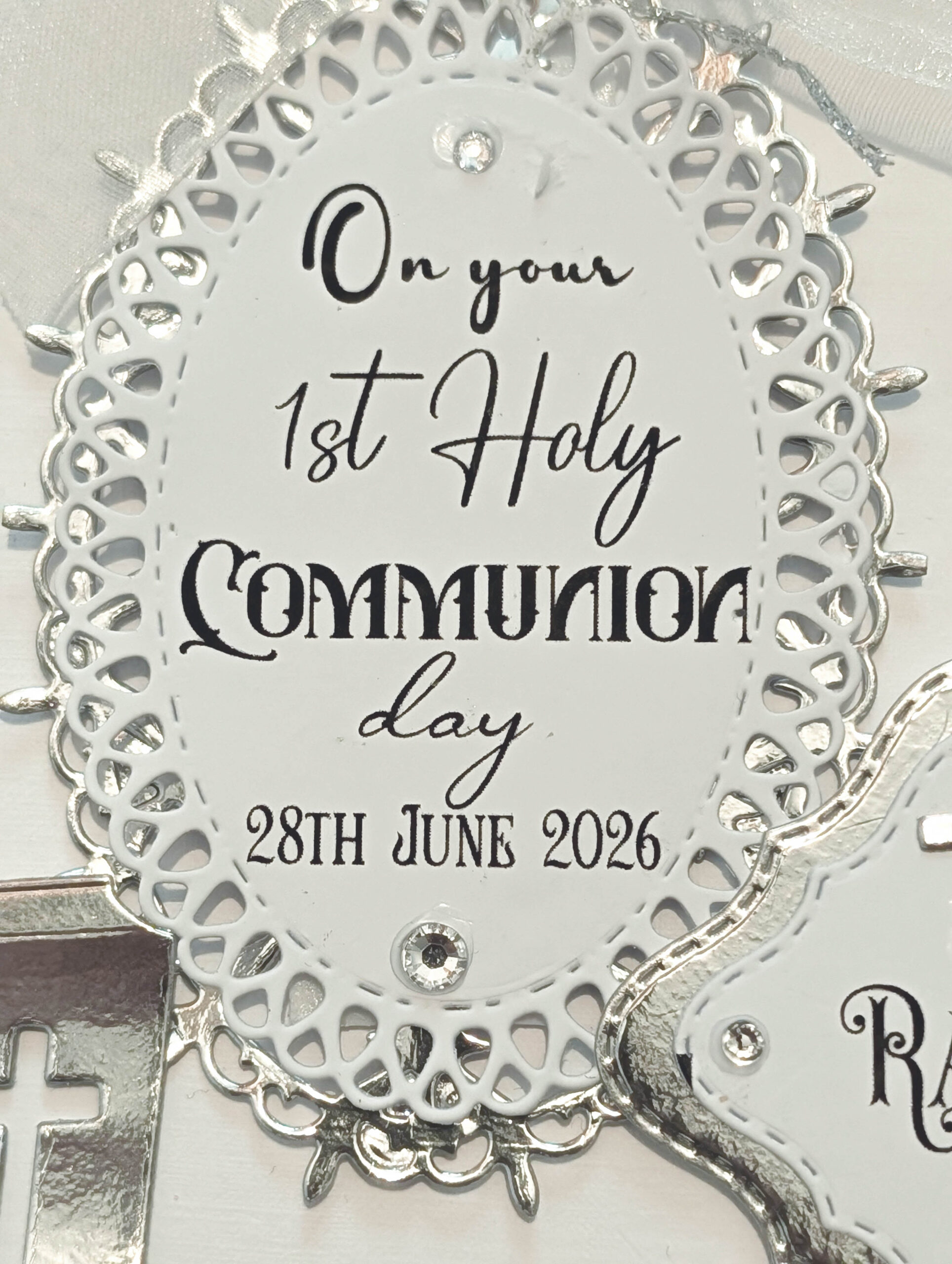 Personalized Girls 1st Holy Communion Card