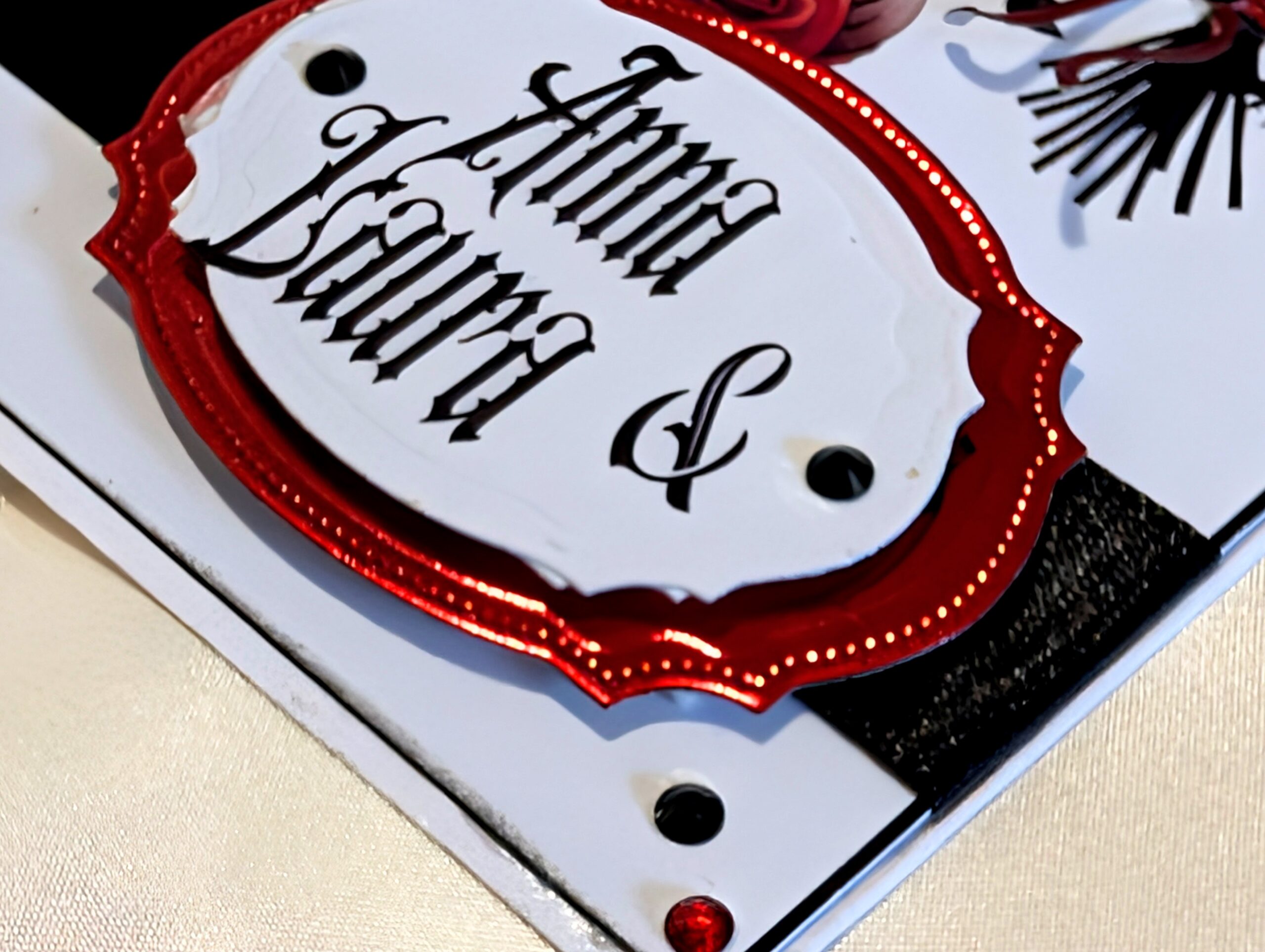 Personalised Handmade Gothic Black Cat & Raven - Anniversary, Wedding, Engagement - Image 7
