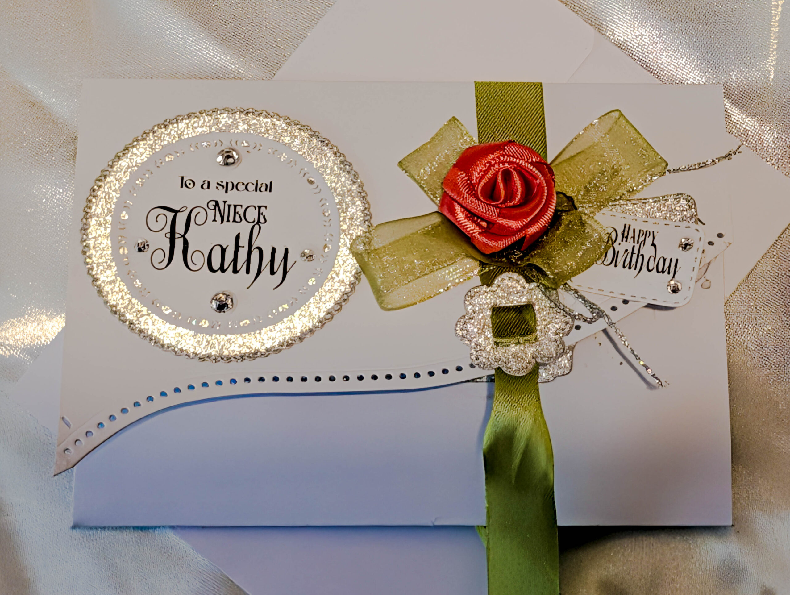 Bespoke niece money holder card