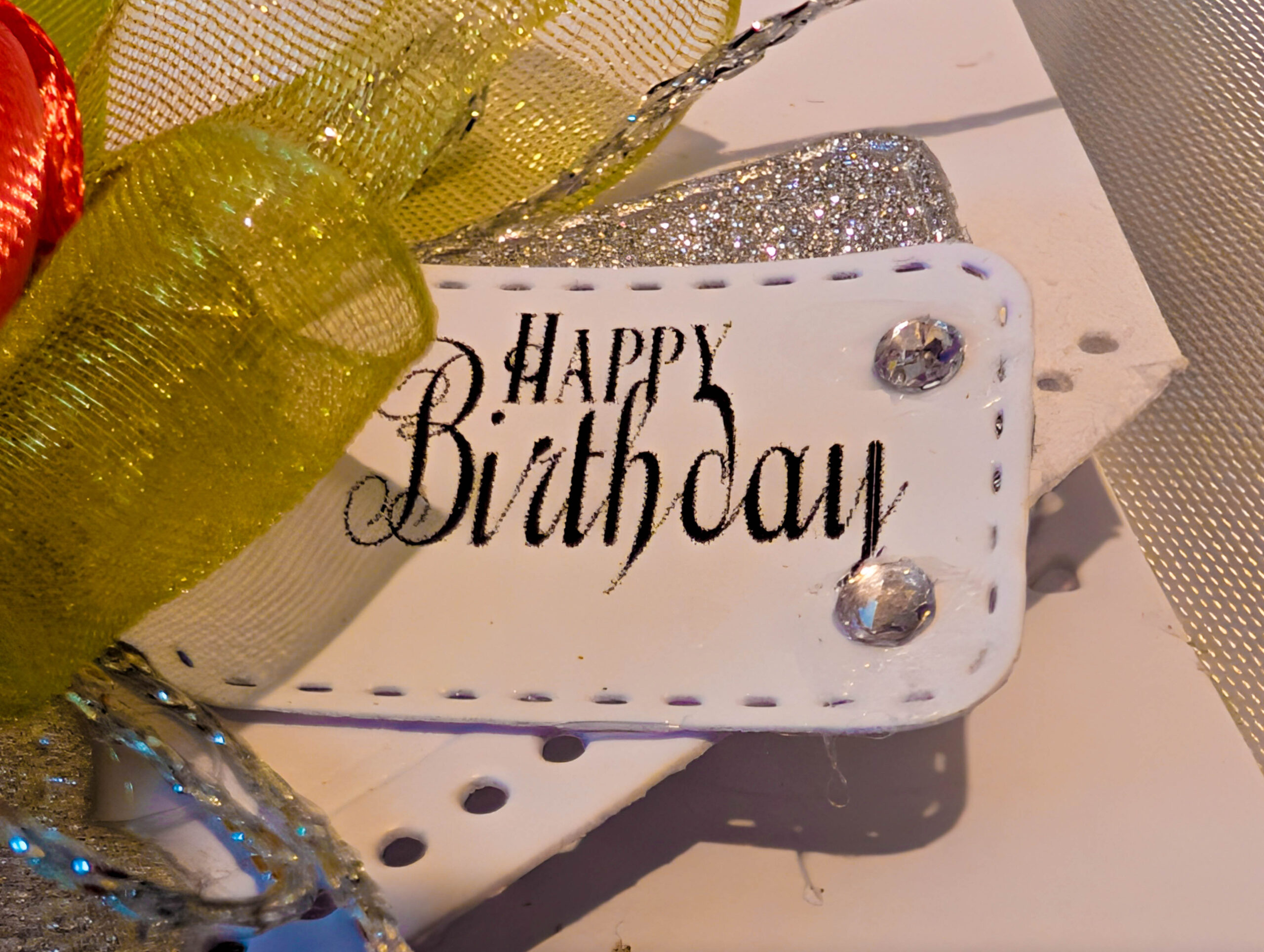 Personalised Luxury Cash Wallet with Envelope – Handmade White Glitter & Green Ribbon Money Gift Card Holder for Birthdays, Graduations & Baby Showers - Image 7