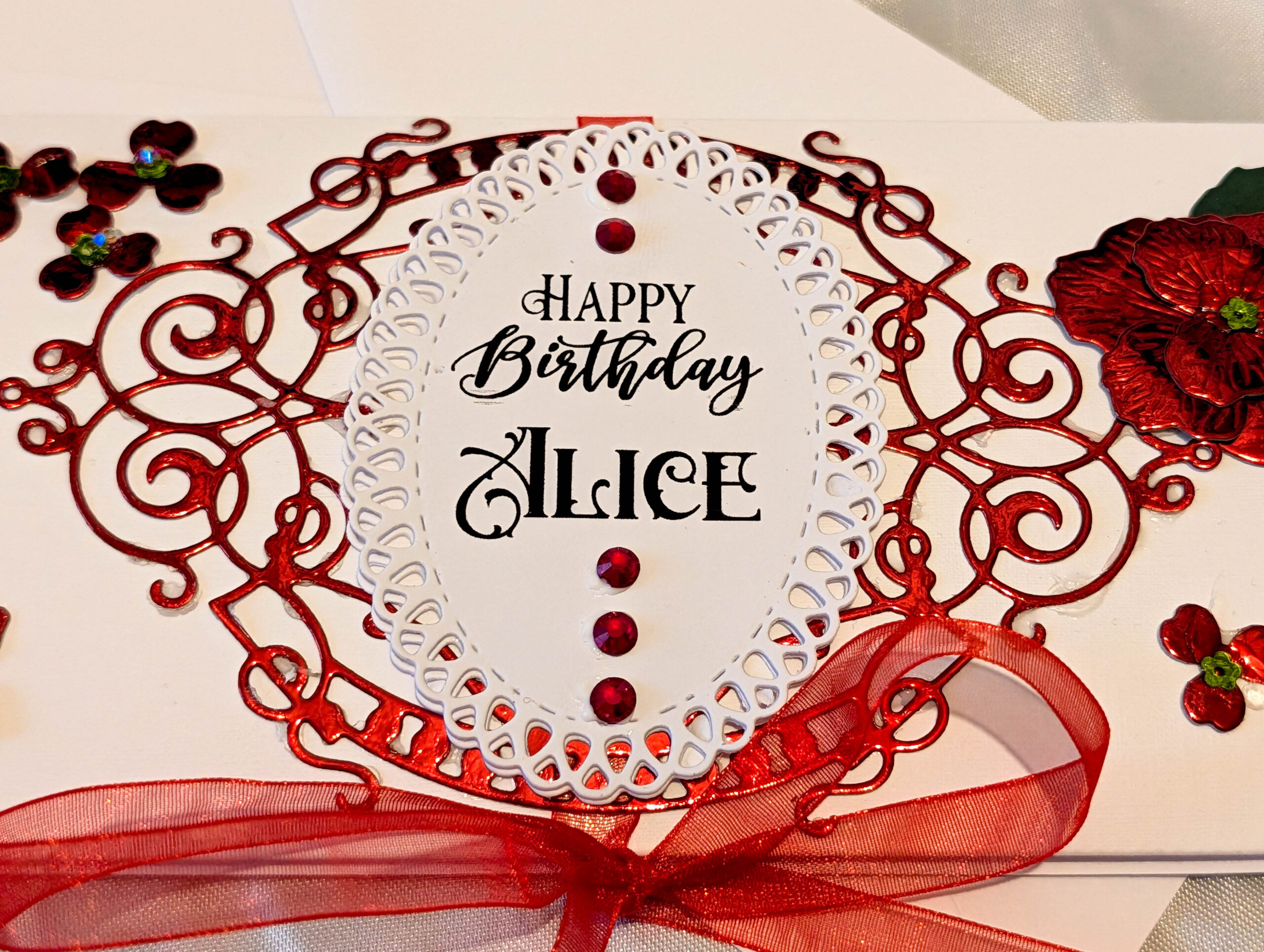Personalised Luxury Cash Wallet with Envelope – Handmade Red Mirror & White Linen Cardstock Money Gift Card Holder for All Occasions - Image 6