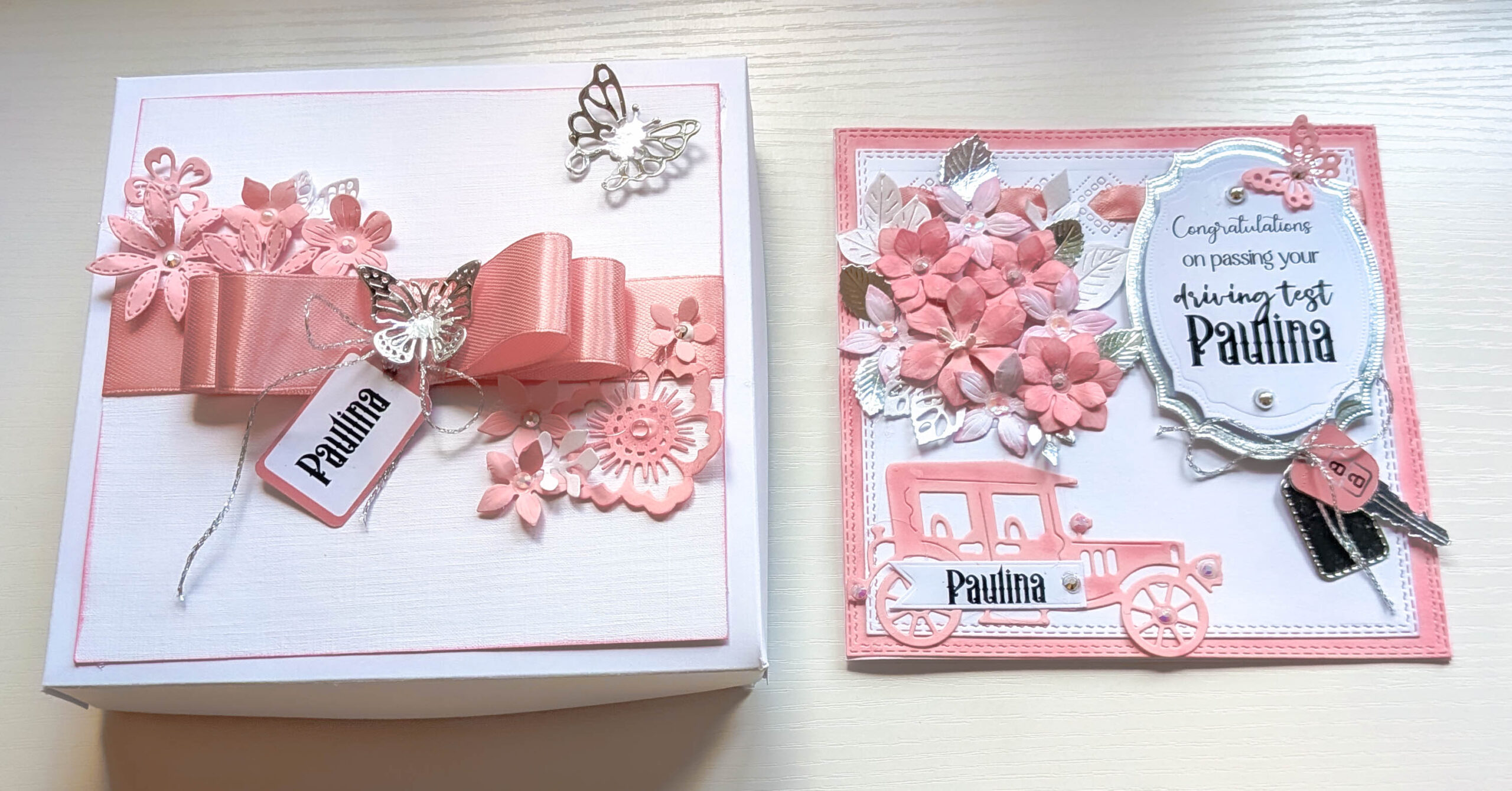 Luxury Personalised Pink Boxed Card | Handmade Driving Test & Birthday Keepsake - Image 19