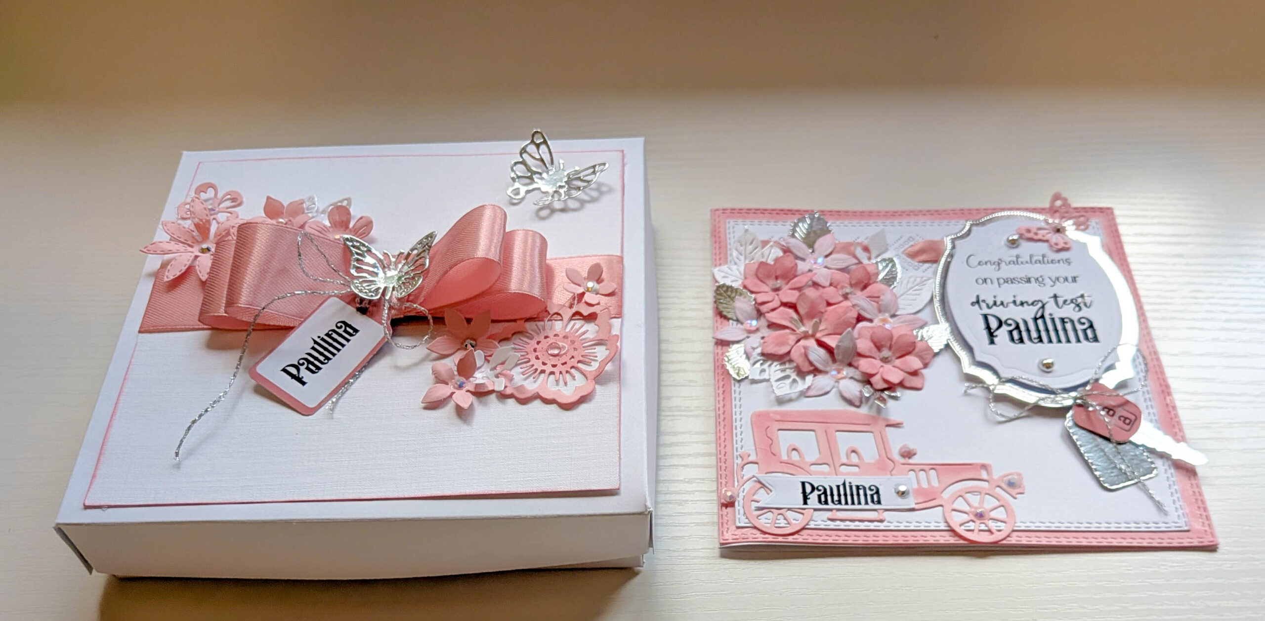 Luxury Personalised Pink Boxed Card | Handmade Driving Test & Birthday Keepsake - Image 18