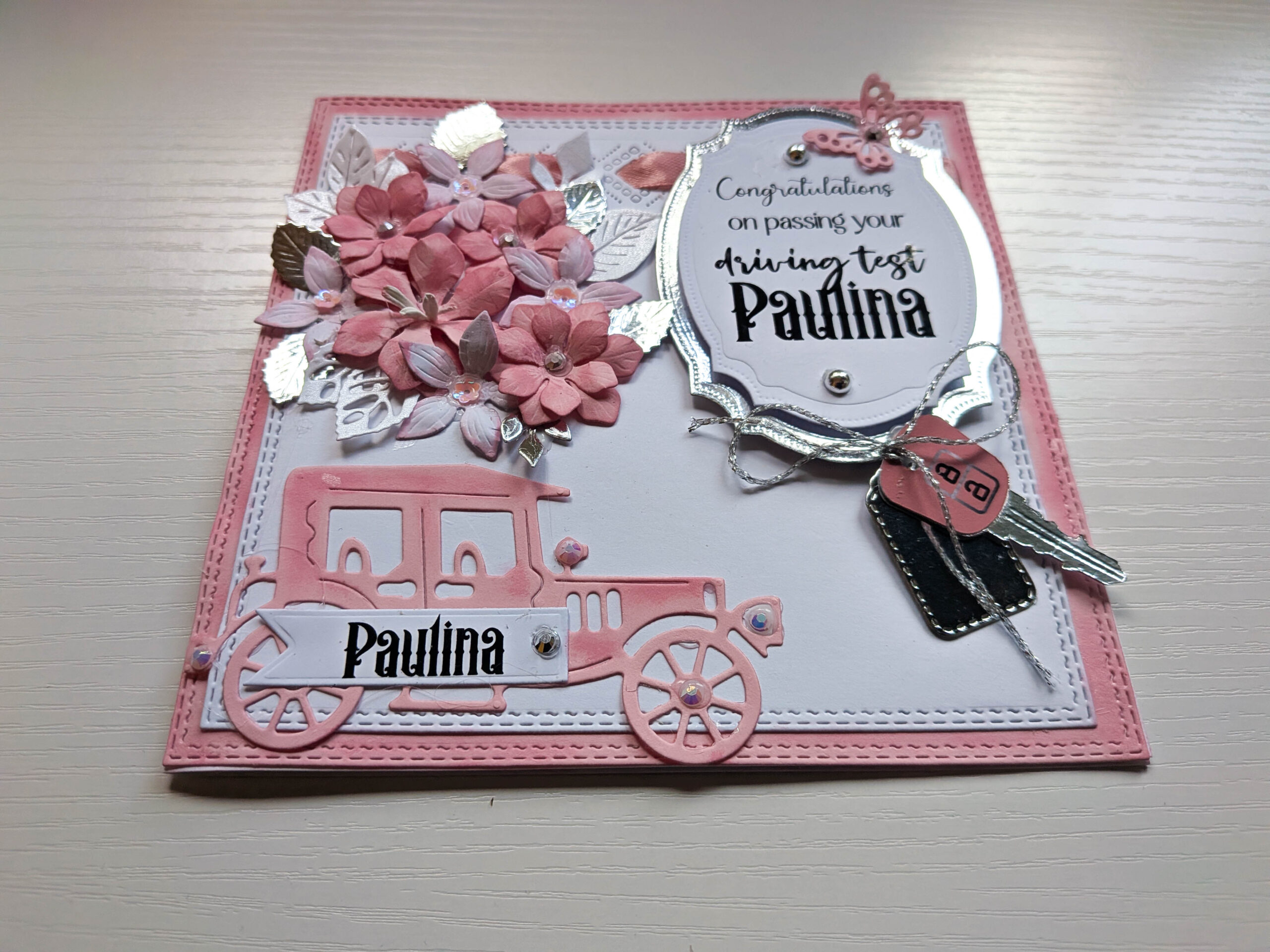 Luxury Personalised Pink Boxed Card | Handmade Driving Test & Birthday Keepsake - Image 13