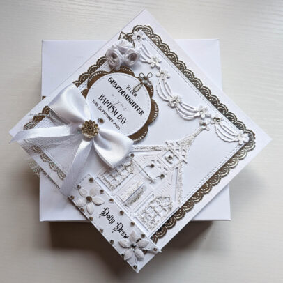 luxury personalised christening boxed card